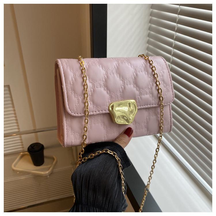 Simple Chain Korean Style Chic 2023 Autumn New Leisure Single Shoulder Diagonal Small Square Women's Bag