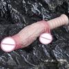 FAAK Dual Layer Silicone Realistic dildo Screw Handle Penis with Sucker Sex Toys For Women Vagina Anal Stimulate Sex Shop