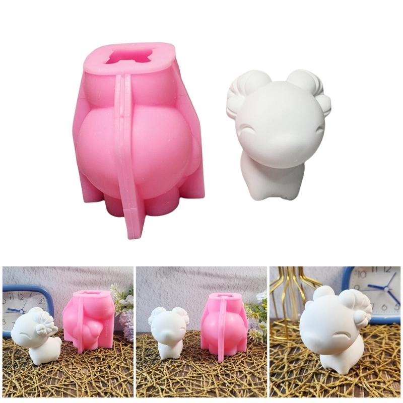 Reizende Tierkerzenformen 3D Schaf Silikonform Ornamentformen Gießform Bastelbedarf für Heimdekorationen