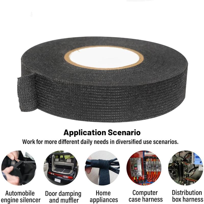 9/15/25/32/38/50Mm Electrical Insulating Heat Resistant Harness Tape Car Cable Harness Wiring Loom Protection Waterproof Tape