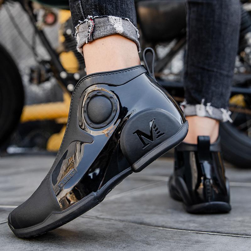 Trendy gepersonaliseerde heren regenschoenen waterdicht en antislip vis regenlaarzen dikke zool slijtvast en warm autowas waterschoenen