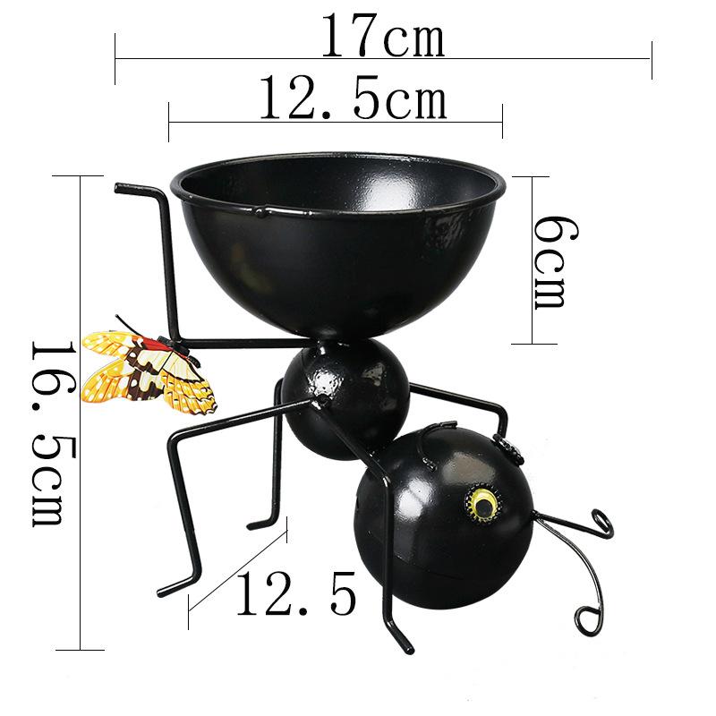 Nordic Cute Little Animal Wrought Iron Ant Flower Pot Creative Balcony Courtyard Garden Succulent Green Plant Flower Pot