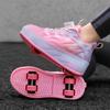 Speed Roller Inline Skates Shoes for Children's Ice Skating Sneaker with Wheels 4 Wheel Racing Roller Skates for Boys and Girls