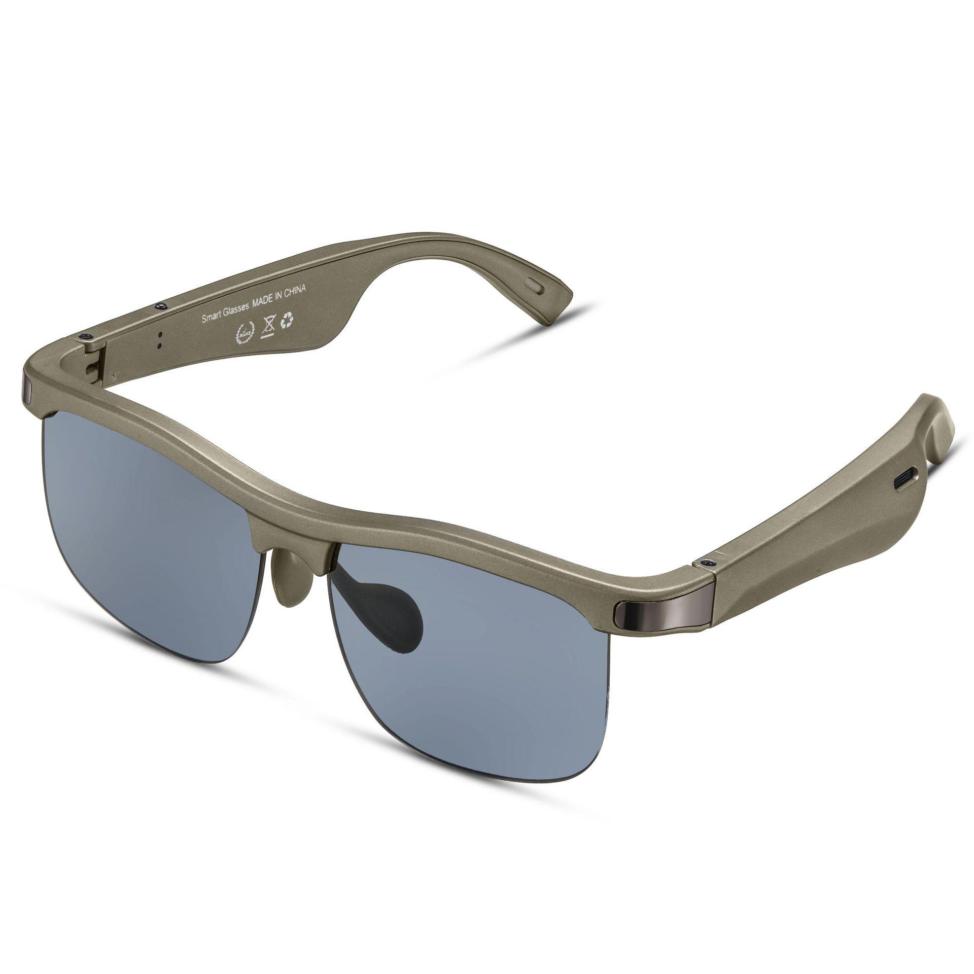 

Bluetooth Smart Glasses: Multifunctional, Wireless Music, Call Features, UV Protection, AI Translation, Blue Light Filter Black