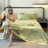 2024 New Summer Ice Silk Quilt Air Condition Blanket Smooth Breathable Lightweight Comforter Bedspreads On the Bed Solid Color