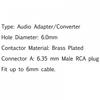 Audioadapter-Zubehör Ersetzt Stecker-Konverter Messingbeschichteter Anschluss