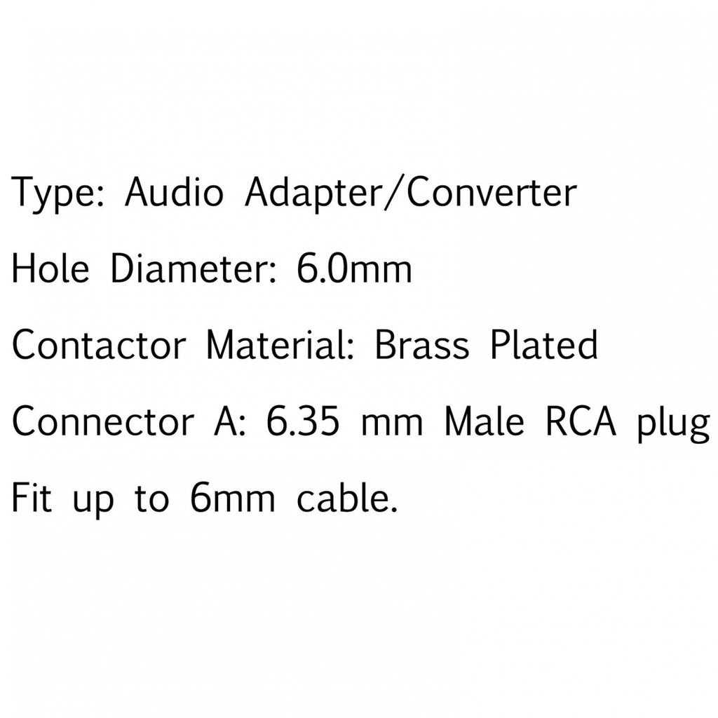 Audioadapter-Zubehör Ersetzt Stecker-Konverter Messingbeschichteter Anschluss