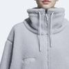 Adidas Lounge Jacket Solid Color Loose Fleece Sports Casual Jacket Women Jacket Light-Gray IP7057