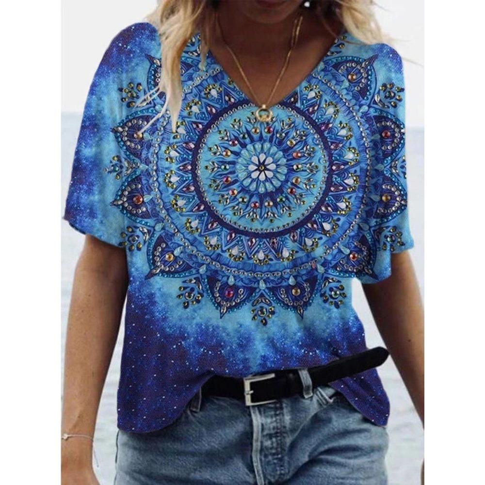Summer Cat Butterfly 3D Printed Women's T-shirt Retro Street Wear T-shirt
