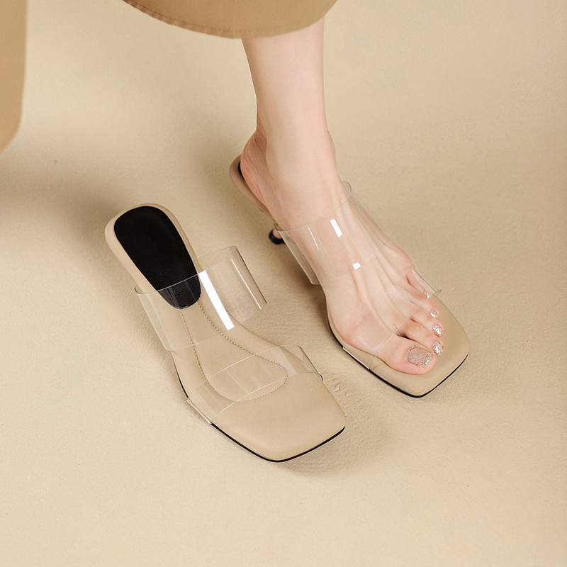 Krazing Pot Мюли из микрофибры с открытым носком на шпильке — фото 11