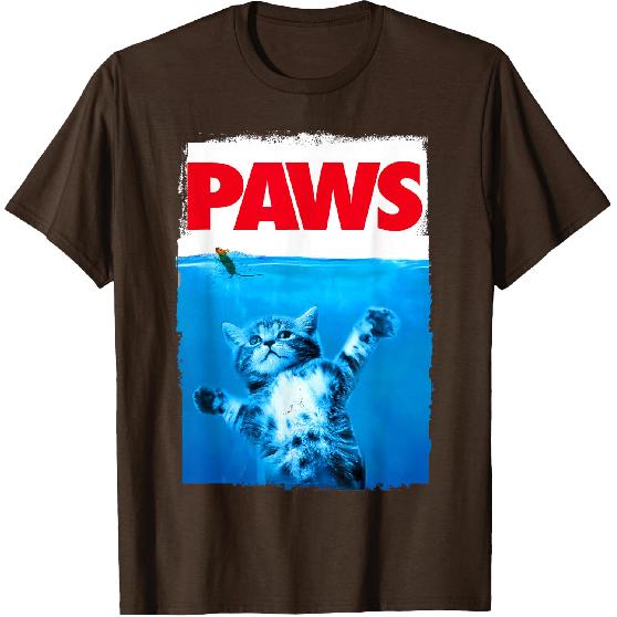Xiongying Paws Cat and Mouse Top, Cute Funny Cat Lover Parody T-Shirt