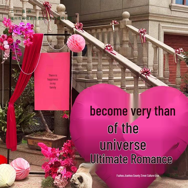 Extra Large Heart-Shaped Balloon Decoration Set for Weddings & Engagements