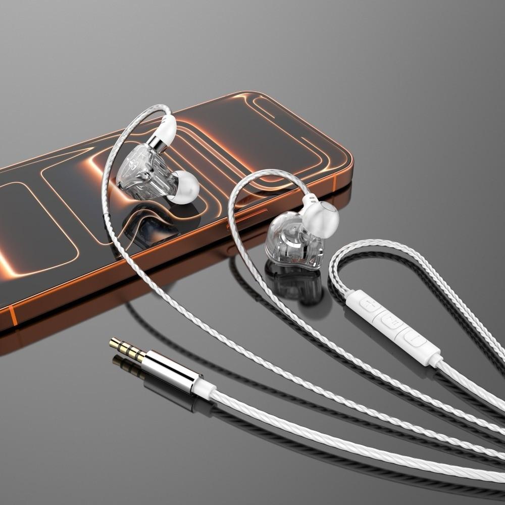 Bass Stereo Type C Wired Earphone HiFi Wired Headset Handsfree Noice Cancelling Earbuds Music