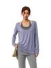 Summer two-piece sunscreen blouse women's t-shirt slightly transparent long-sleeved thin suspender air-conditioning shirt