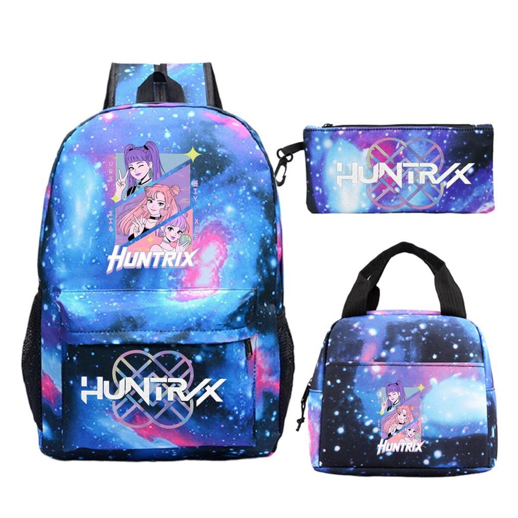 Animation Cartoon With Peripheral Printing Children'S Spine Backpack Set, Primary And Secondary School Student Leisure Schoolbag