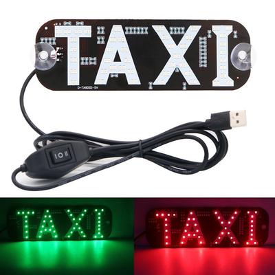 Zwei LED-Modi USB Taxi-Licht Metall-Kunststoff-Konstruktion