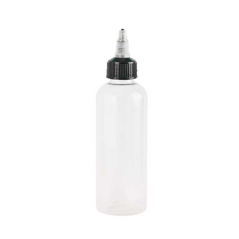 PET Jelly Bottle with Rotating Cap - Liquid Pigment Dropper, Refillable, Available in 60/80/100/200ml Sizes