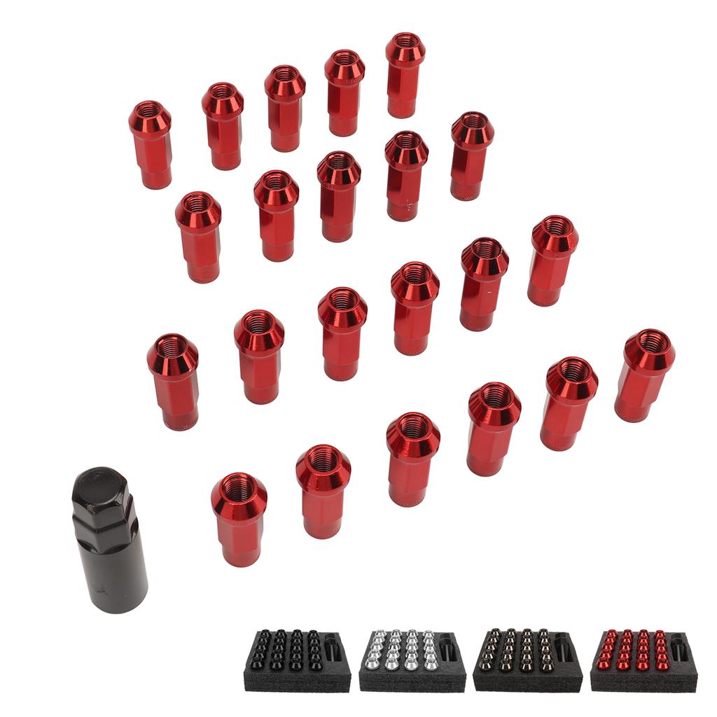 22PCS Tapered Lug Nuts with Nut Sleeve Key Alloy Steel  Forged Lock Nut Replacement for TOY
