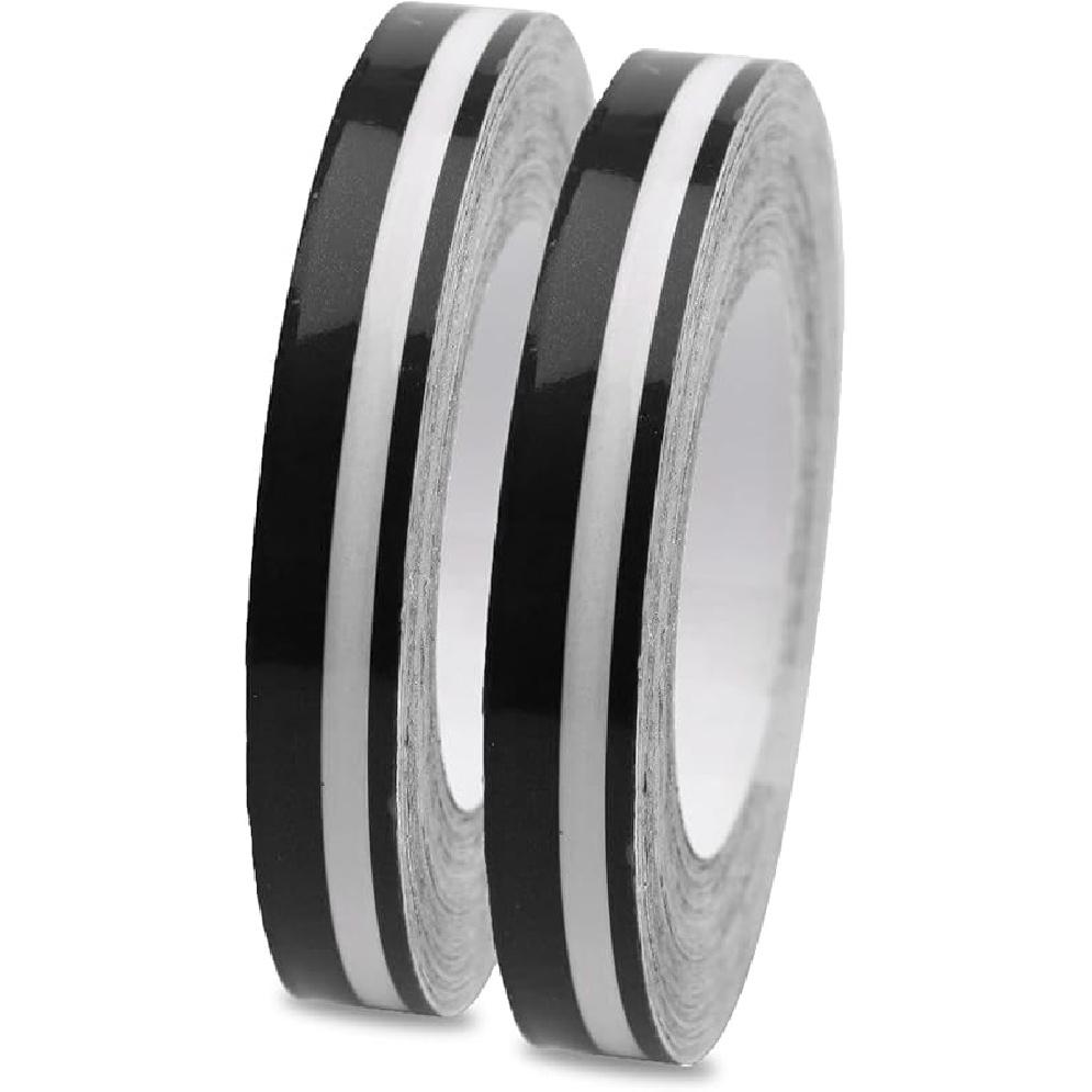 2 PCS Car Waistline Body Sticker, 32.1Ft X 0.4In Ptripe Small Color Strip Decoration, Free Cutting Personalized DIY External Decals, Universal For 2 PCS #32.1Ft x 0.4In чёрный