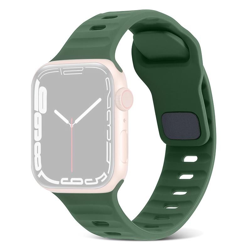 

Watch Strap for Apple Watch Series 10 42mm/9 8 7 41mm/SE (2023) SE (2022) SE 6 5 4 40mm/3 2 1 38mm Smart Watch Silicone Band Army Green