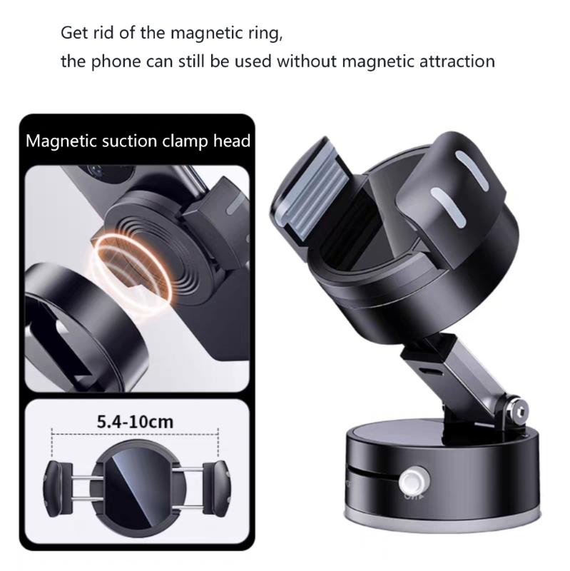 Suporte de Telefone Ajustável com Ímã Embutido Clipe Magnético Universal para Telefone Fixação Rápida para Pegada Segura Antiderrapante