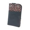 Indenya Inden Sacoche Smartphone Pochette Smartphone Case Deerskin Black x Pink Lacquer Snow Grass Pattern 5027-51-160