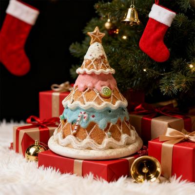 Small Christmas Tree Desktop Ornaments Scene Arrangement