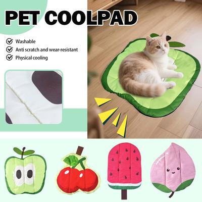Pet Mat With Fruit Pattern For Summer,Pad For Cats And Small Dogs,Washable Pet Mat For Kennel Floor Car Seat Universal For All Seasons