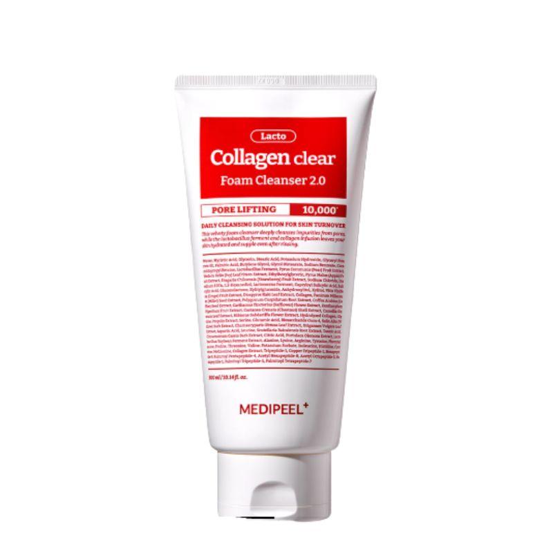MEDI-PEEL Red Lacto Collagen Clear Foam Cleanser 2.0 Pore Purifying & Firming Facial Cleanser 300ml
