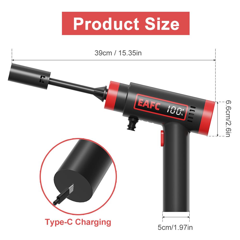 Portable Cordless High-Pressure Car Washer Gun Lightweight Car Cleaner Built-in Lithium Battery for Car Yard Garden Cleaning