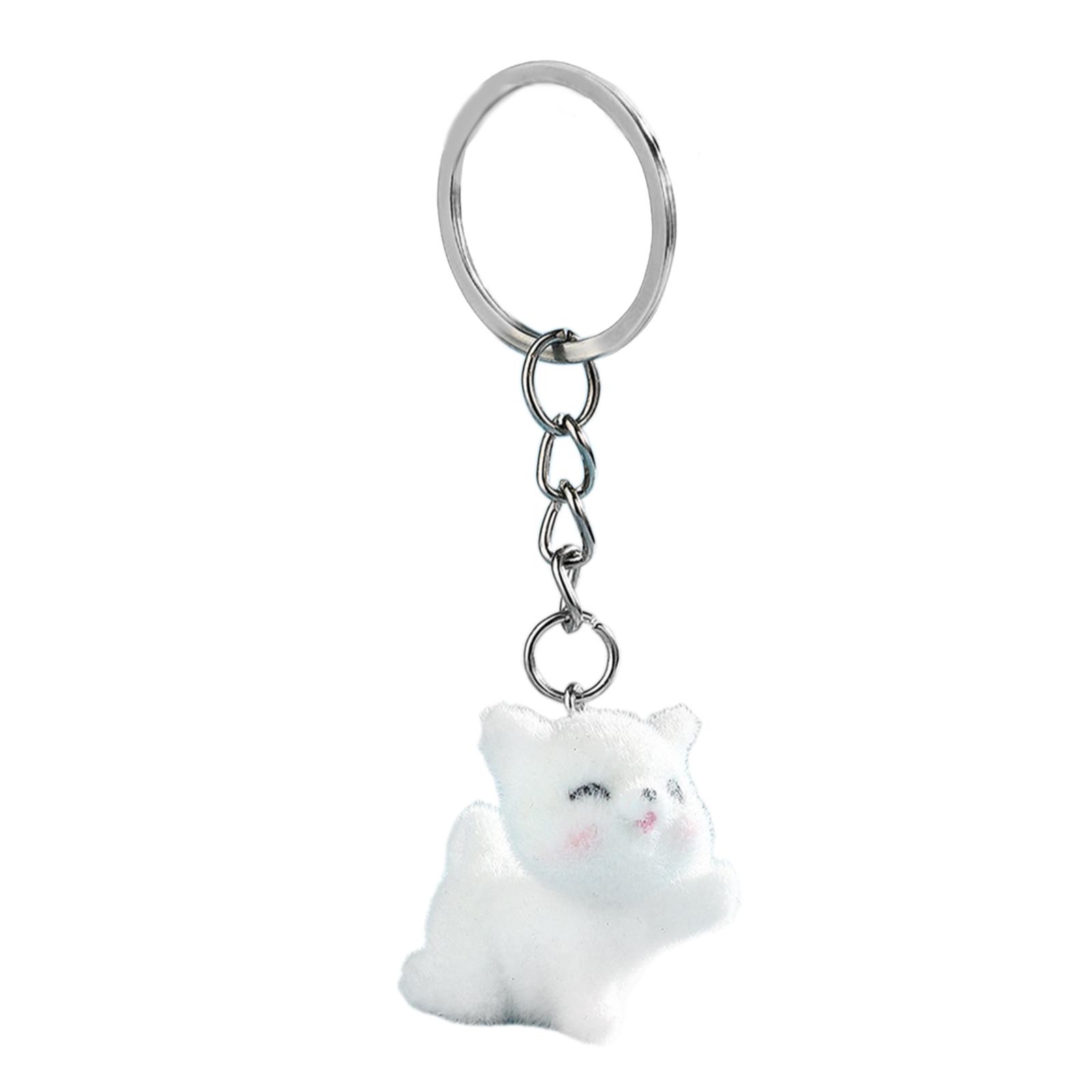 

Милий 3D брелок-шарм з котиком, м який плюшевий котик, підвіска для сумки, 3D брелок, міцні металеві кільця для ключів для модниць B
