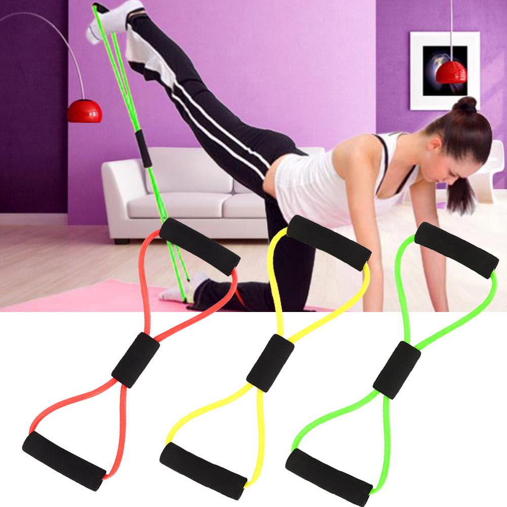8 Shaped Elastic Fitness Pulling Rope Chest Expander Yoga Body Slimming Tension Band