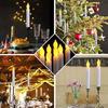 Long LED Candle Flameless Pointed Candle Light Battery Powered Candle Light for Birthday Wedding Dinner Party Decoration