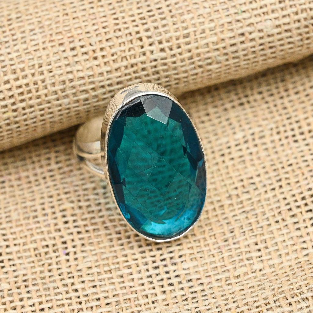 Χειροποίητο πολύτιμος λίθος από τουρμαλίνη 925 κοσμήματα από ασήμι 925 όμορφο δαχτυλίδι για εκείνη