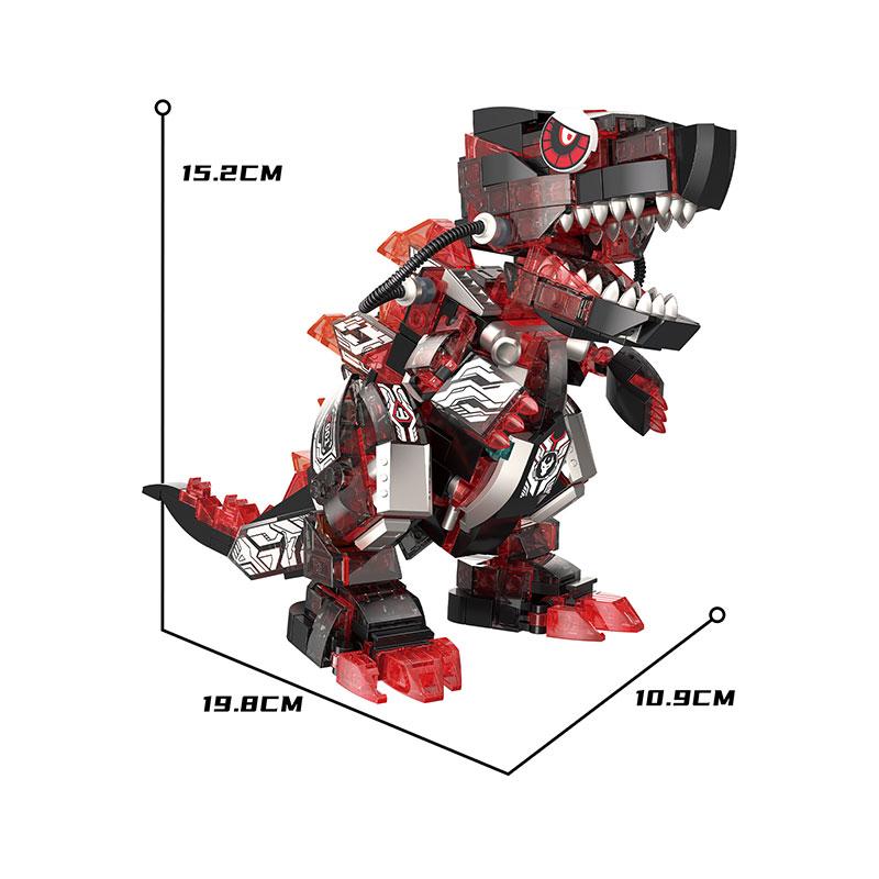 Luminous Dinosaur Mecha Building Blocks Boy Puzzle Assembly Toys Tyrannosaurus Rex Collection Model Children'S Birthday Gift