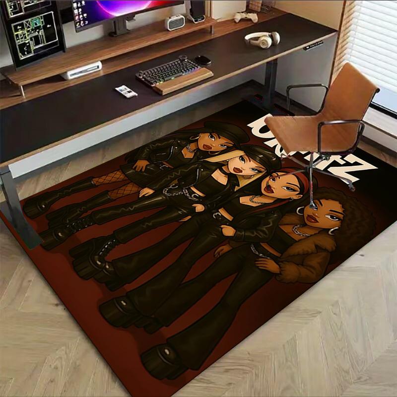 1pc Bratz Fashion Carpet Anti Slip Polyester Floor Mat for office,Bedroom