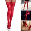 Women’s Shines Thigh High Stockings with Lace Top Oil Glossy Stockings Bright Pantyhose for Party Club Cosplay