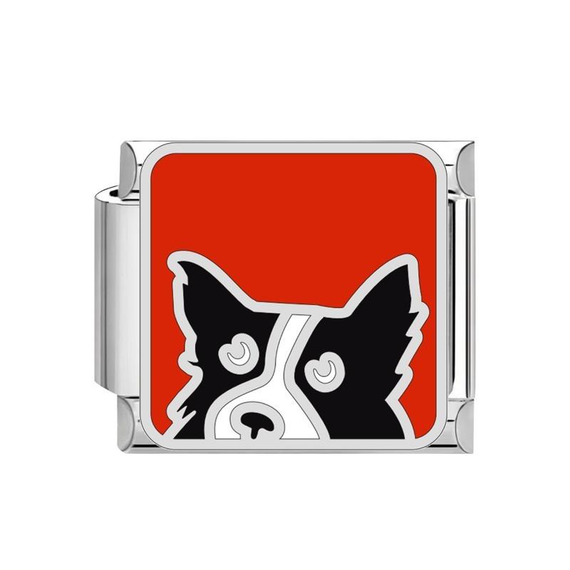 New Stainless Steel Italian Modular Bracelet DIY Cute Cat Dog Patterns Detachable Splicing Charms Free Combination Fashion