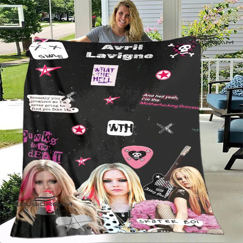 Singer AVRIL LAVIGNE Printed blanket Flannel Warm blankets Soft and comfortable blanket bed linings cubre cama Birthday Gift