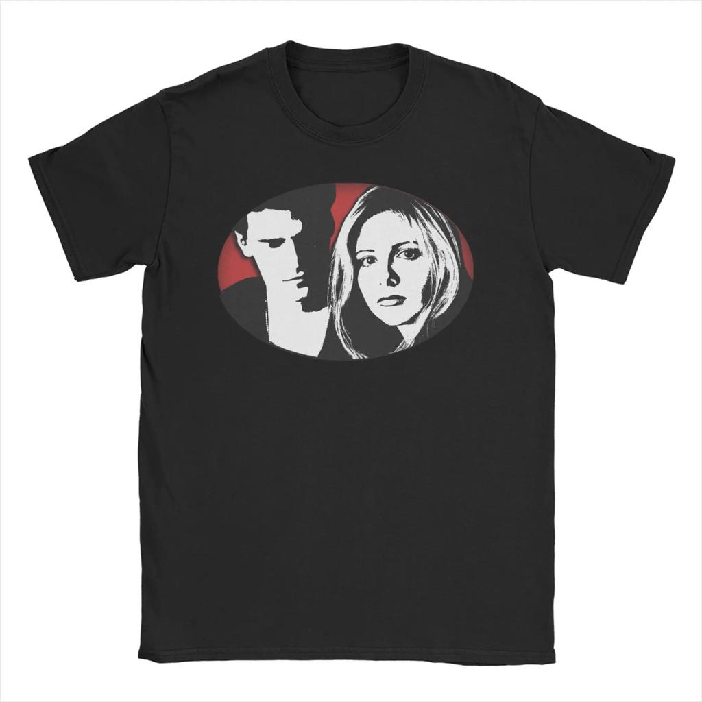T-shirt Unisexe Femme Buffy Vampire Mashup Métal Slayer Groupe T-shirt Pur Coton Manches Courtes T-shirts Col Rond Vêtements Grande Taille