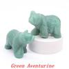 2" Natural Crystal Bear Figurine Healing Stone Carved Animals Reiki Crafts Small Statue Decoration Home Decor Present Souvenir