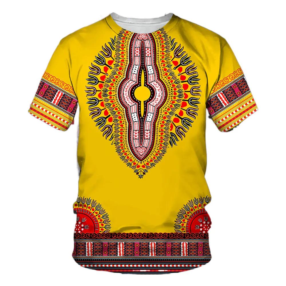 New Summer African Ethnic Style Pattern 3D Print T-Shirts Men Women Tshirt Short Sleeve Oversized Harajuku Tee Top Kid 2025