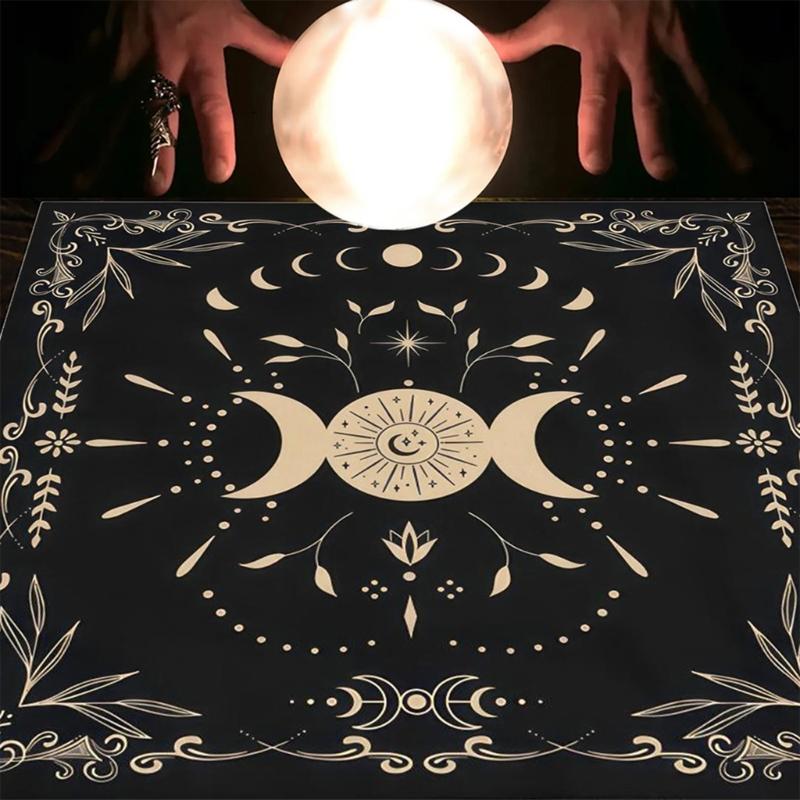 50x50/60x60/75x75cm Tarot Tablecloth Mat Geometric Divinations Table Cloth Board Game Oracles Card Pad Rune Support Mat