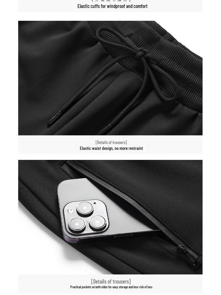 Men's Casual Spring/Autumn Tracksuit: 2024 Loose-Fit Running Cardigan Two-Piece Set