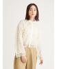 Emi Flower Tulle IVR Women's Blouse, 13WFB251046,