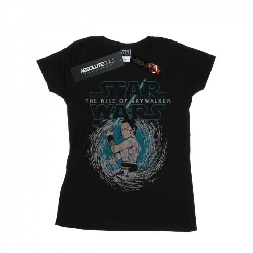 STAR WARS Womens/Ladies The Rise Of Skywalker Rey Whirl Cotton T-Shirt