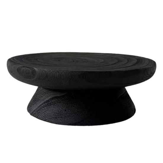 Solid Wood Artistic Tray Vintage Floor-Standing Aromatherapy Ornament Chinese Zen Aesthetic Wooden Craft