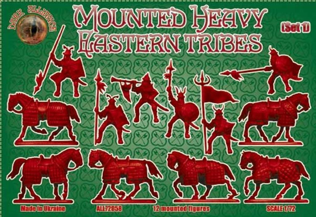 Dark Alliance Eastern Tribe Heavy Knights 6 Plastic Model Kit DAL72058 1/72 1/12 Figures, Poses, (Person)