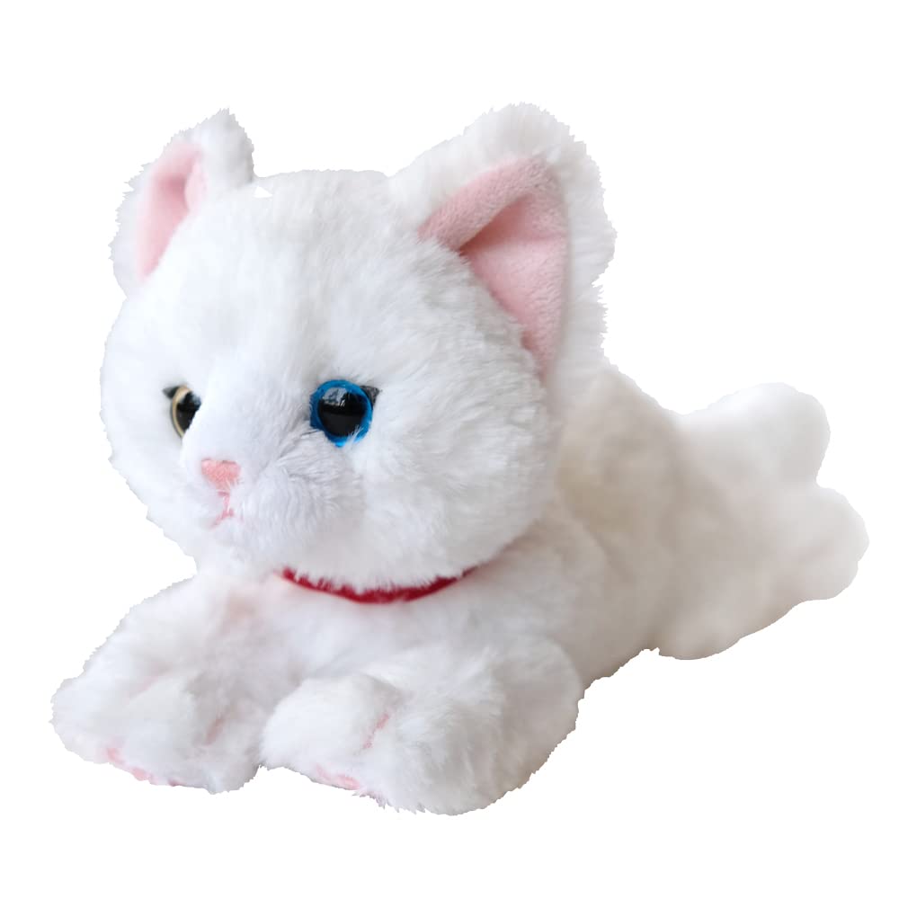 Sunlemon Knee Cat Odd Eye White SS 11 x 12 x 29cm Stuffed Animal P-8042