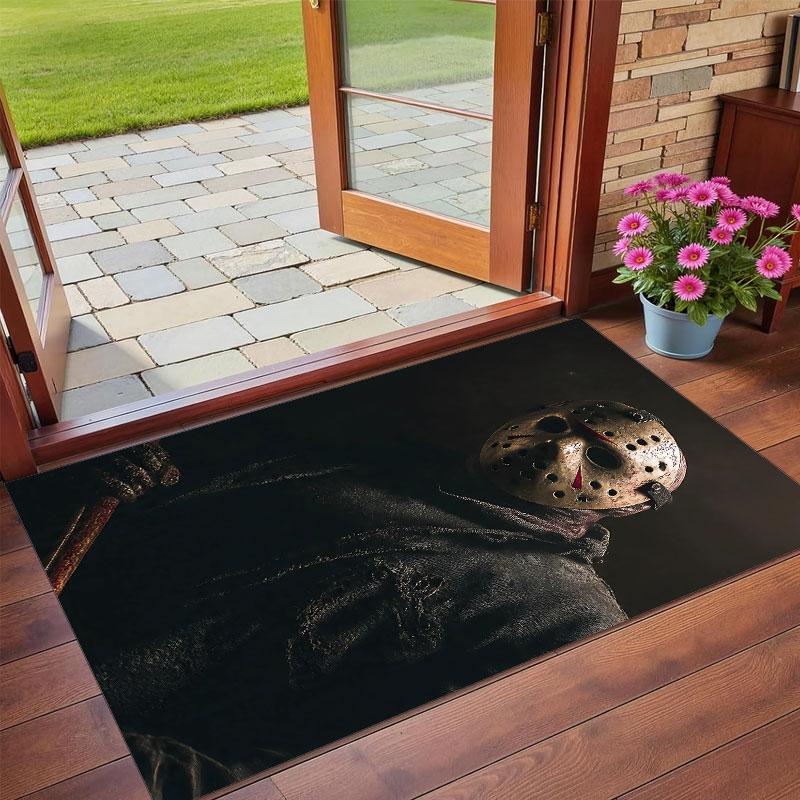 Crystal Velvet Rug Soft Non Slip Indoor Floor Mat Home DecorFriday the 13th Jason Voorhees
